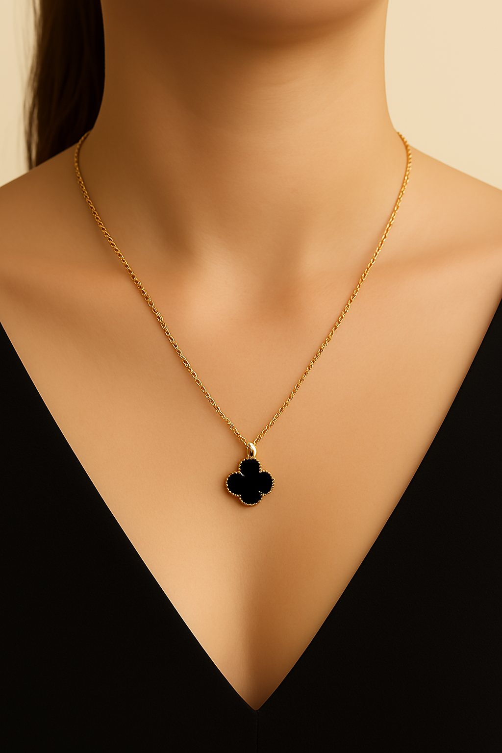 Ketting zwarte klaver