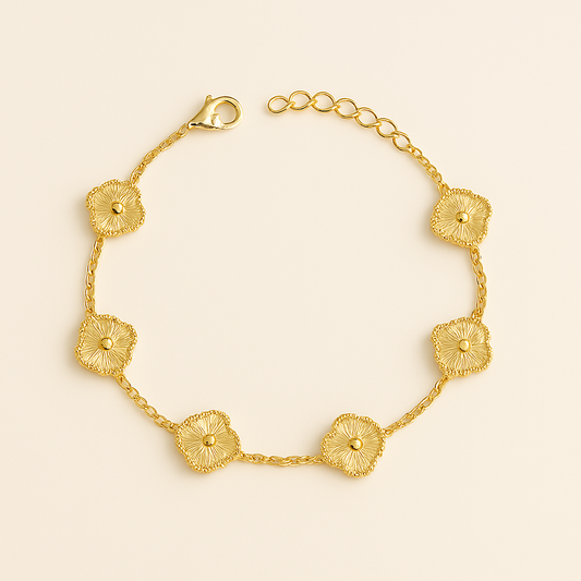 Armband gouden klaver