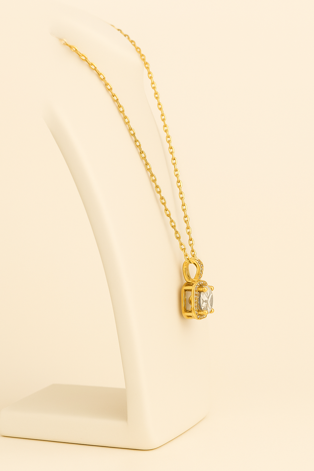 Ketting met zirkonia parel