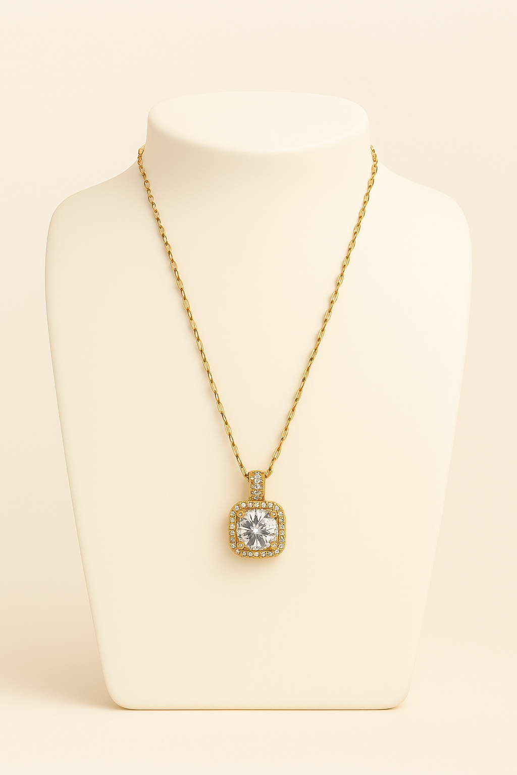 Ketting met zirkonia parel