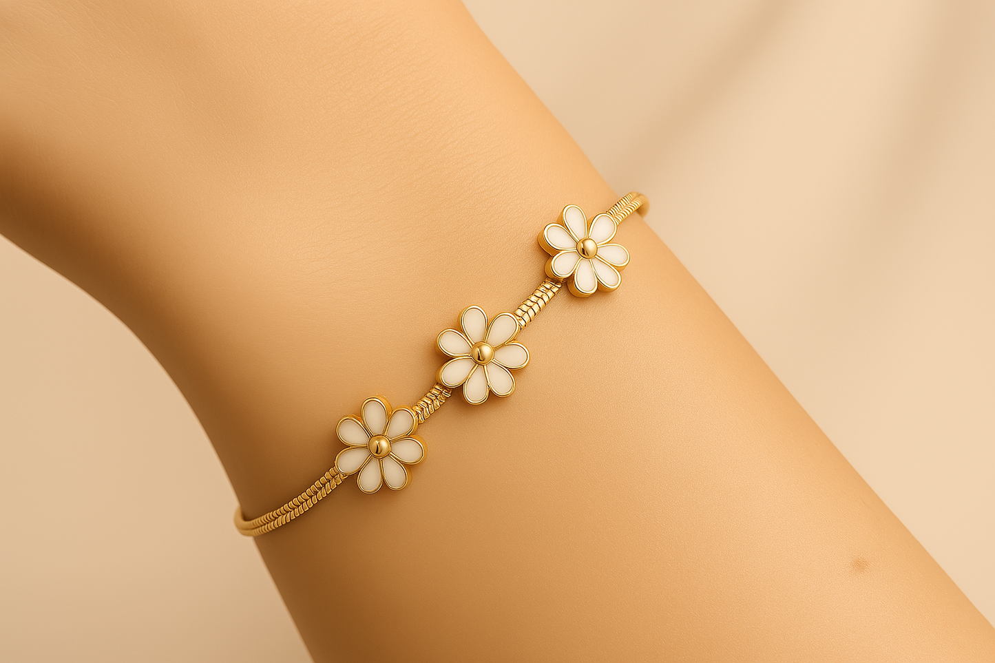 Armband met paarde bloemen